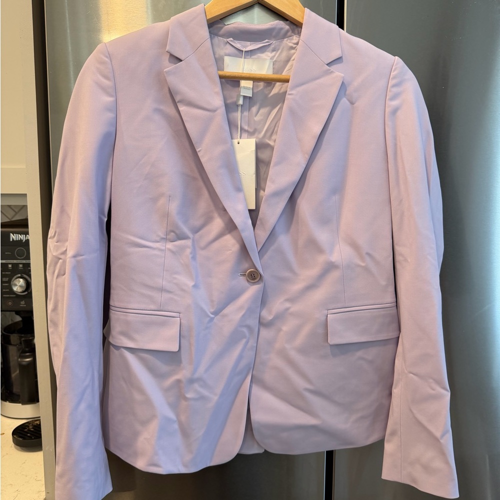 Boss Lavender Single-Button Tailored Blazer